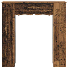 vidaXL Fireplace Surround Old Wood 102 x 20 x 102 cm Engineered Wood 4