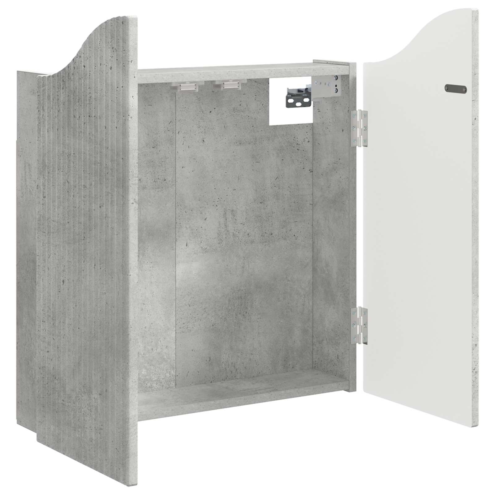 vidaXL Dartboard Cabinet Concrete Grey 56 x 12 x 63 cm Engineered Wood 4