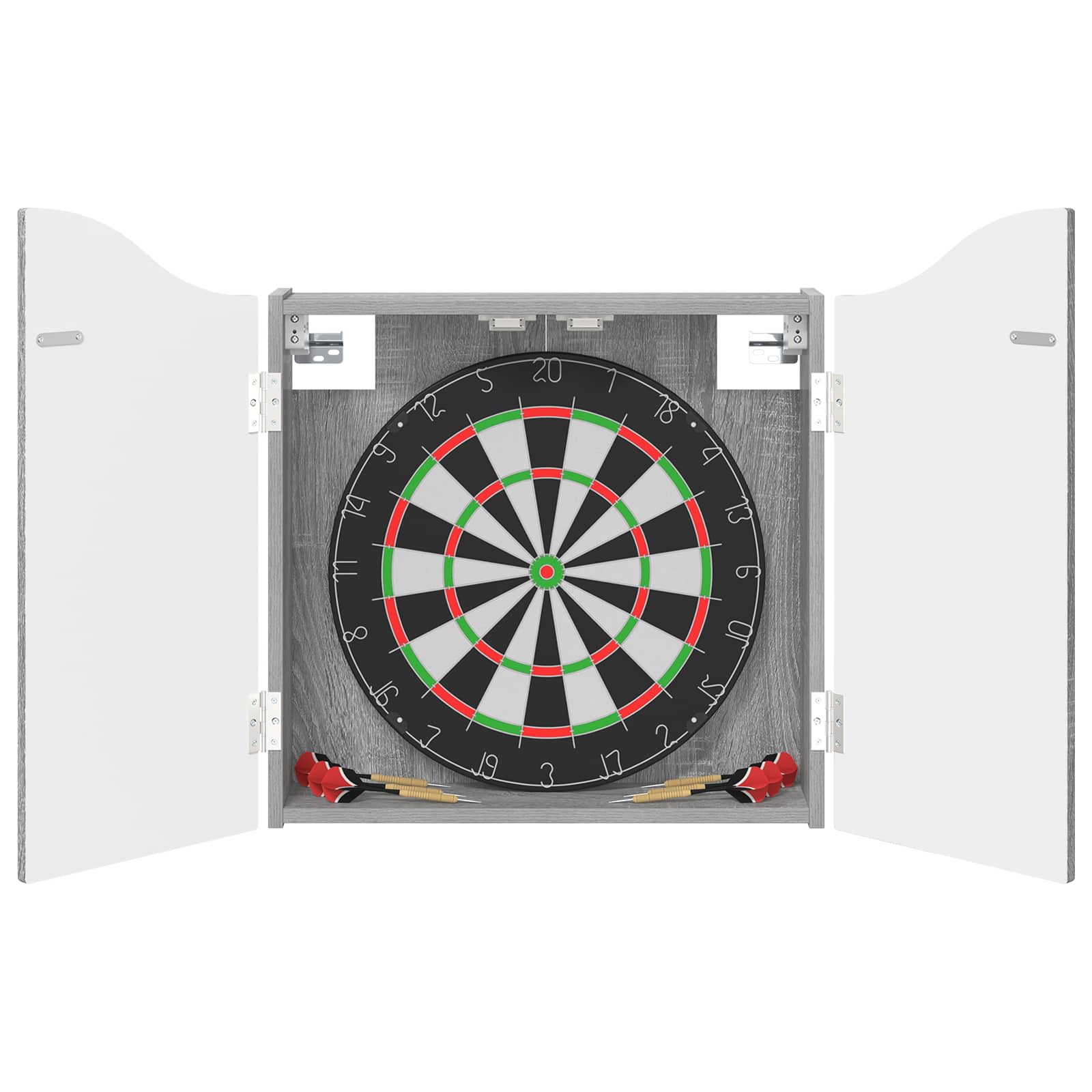 vidaXL Dartboard Cabinet Grey Sonoma 56 x 12 x 63 cm Engineered Wood 3
