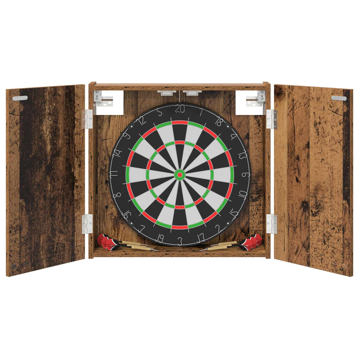vidaXL Dartboard Cabinet Old Wood 56 x 12 x 53.5 cm Engineered Wood 3