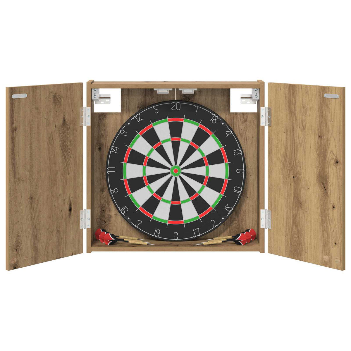 Dartboard Cabinet Artisan Oak Engineered Wood, image 3