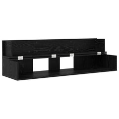 vidaXL Studio Desk Black Oak 152 x 40 x 19.5 cm Engineered Wood 4