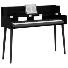 vidaXL Studio Desk Black Oak 152 x 40 x 19.5 cm Engineered Wood 3