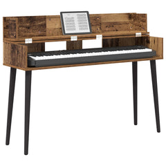 vidaXL Studio Desk Oak Wood 152 x 40 x 19.5 cm Engineered Wood 3