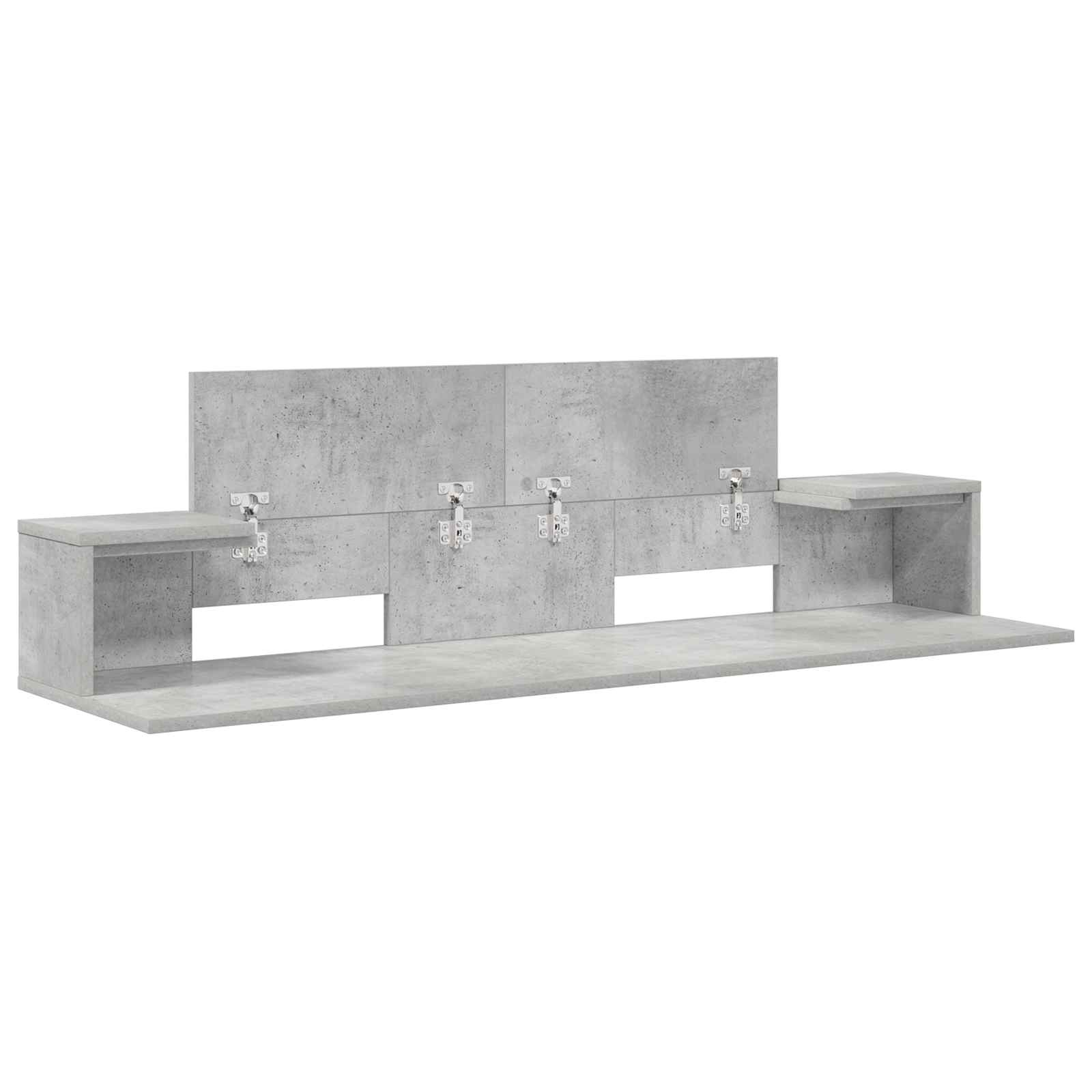 vidaXL Studio Desk Concrete Grey 130 x 36 x 19.5 cm Engineered Wood 4