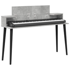 vidaXL Studio Desk Concrete Grey 130 x 36 x 19.5 cm Engineered Wood 3