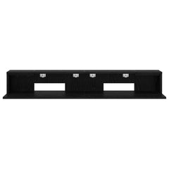 vidaXL Studio Desk Black Oak 110 x 36 x 19.5 cm Engineered Wood 5