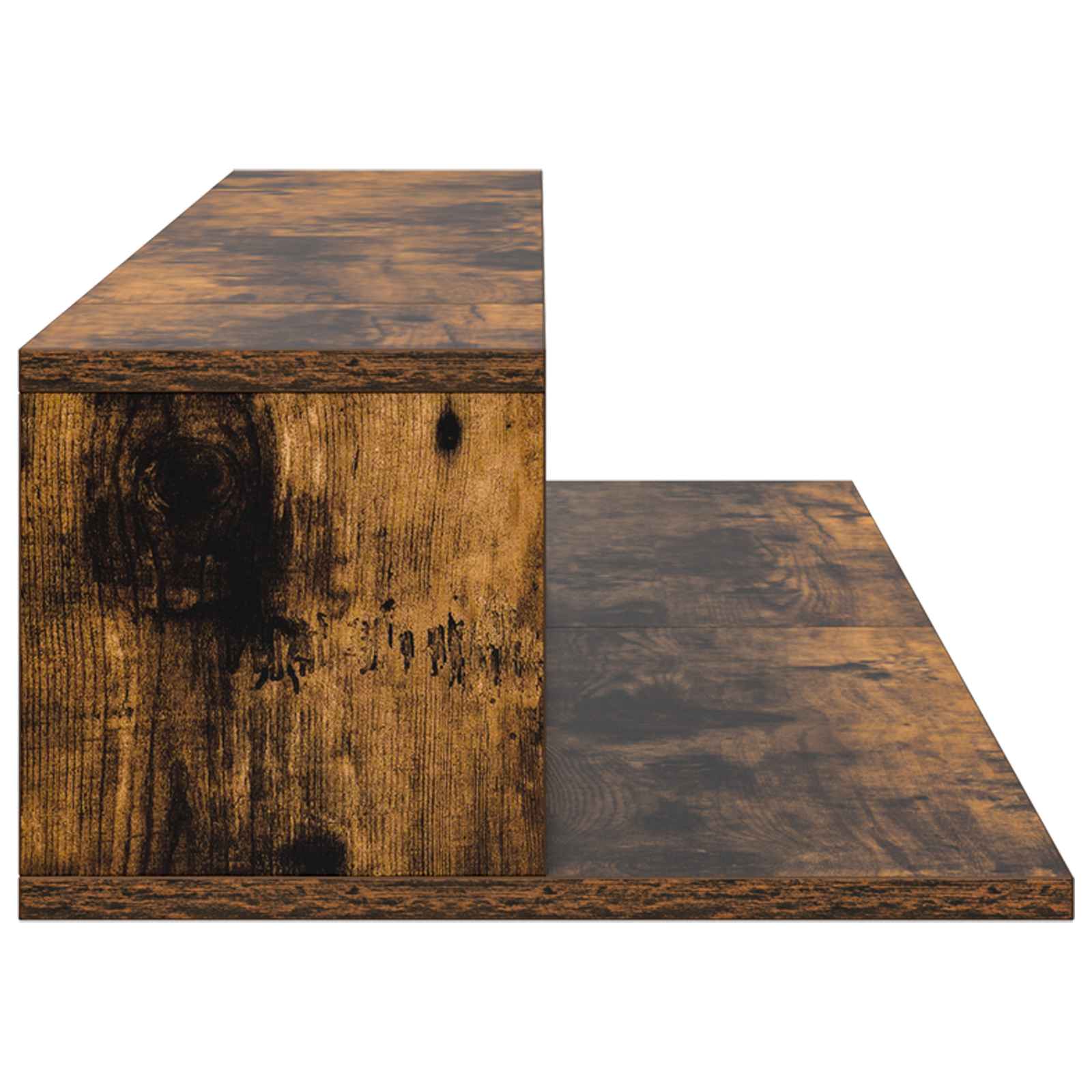 vidaXL Studio Desk Smoked Oak 110 x 36 x 19.5 cm Engineered Wood 6
