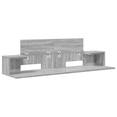 vidaXL Studio Desk Grey Sonoma 110 x 36 x 19.5 cm Engineered Wood 4
