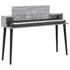 vidaXL Studio Desk Grey Sonoma 110 x 36 x 19.5 cm Engineered Wood 3