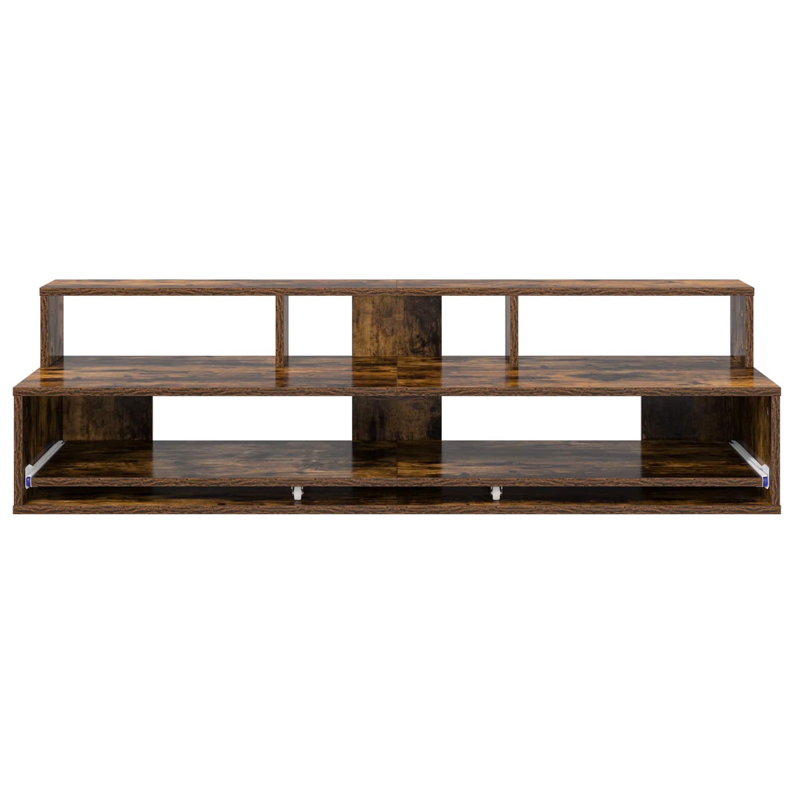 vidaXL Studio Desk Smoked Oak 110 x 42.5 x 36 cm Engineered Wood 5