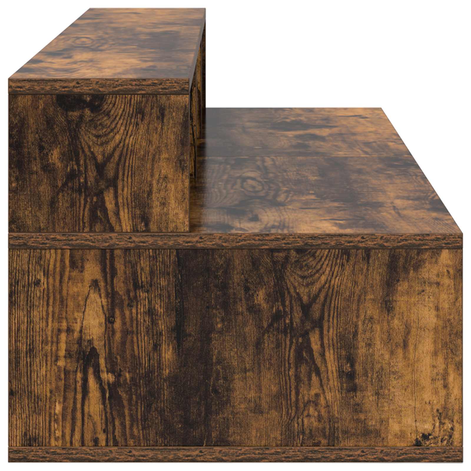 vidaXL Studio Desk Smoked Oak 110 x 42.5 x 36 cm Engineered Wood 6