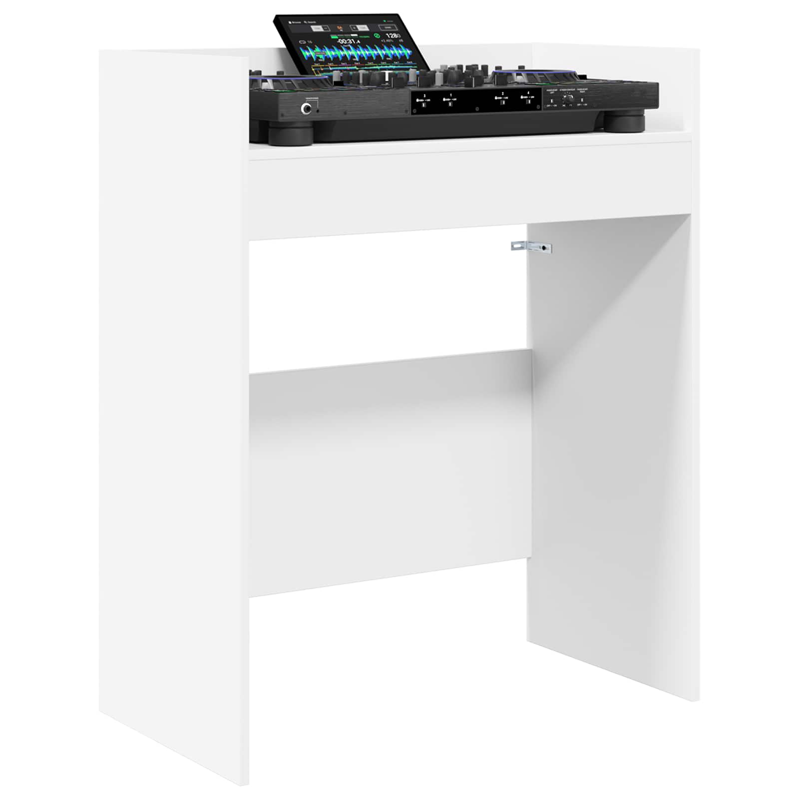 vidaXL DJ Table White 82 x 45 x 102 cm Engineered Wood 3