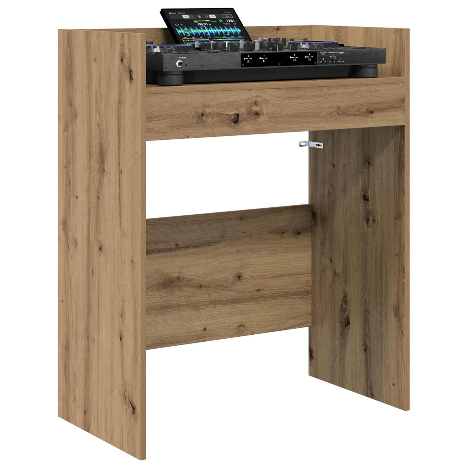 vidaXL DJ Table Artisan Oak 82 x 45 x 102 cm Engineered Wood 3