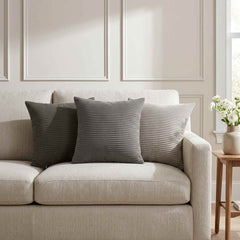 Cushion Cover HEERLEN Corduroy 12 pcs in Dark Grey