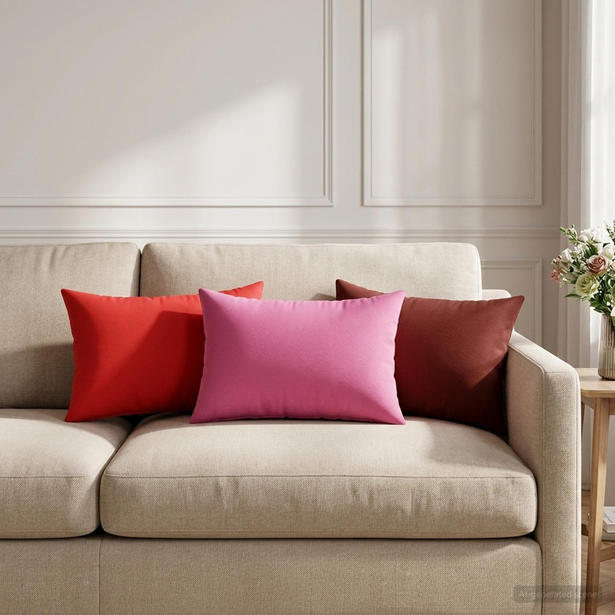 Throw Pillow HEERLEN 6 pcs in Pink