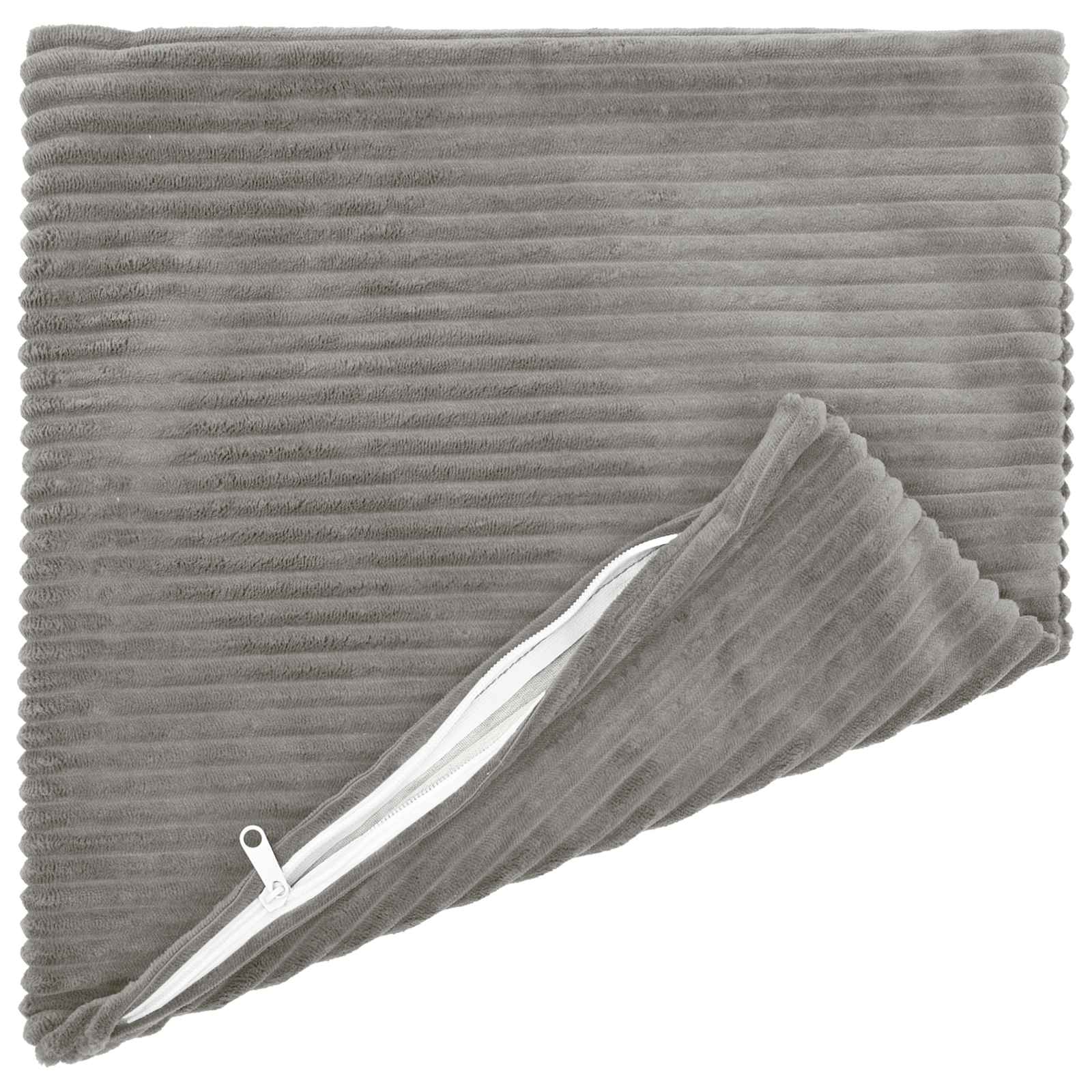 vidaXL Cushion Cover 12 pcs HEERLEN Light Grey 40 x 40 cm Corduroy 3