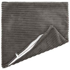 vidaXL Cushion Cover 12 pcs HEERLEN Dark Grey 40 x 40 cm Corduroy 3