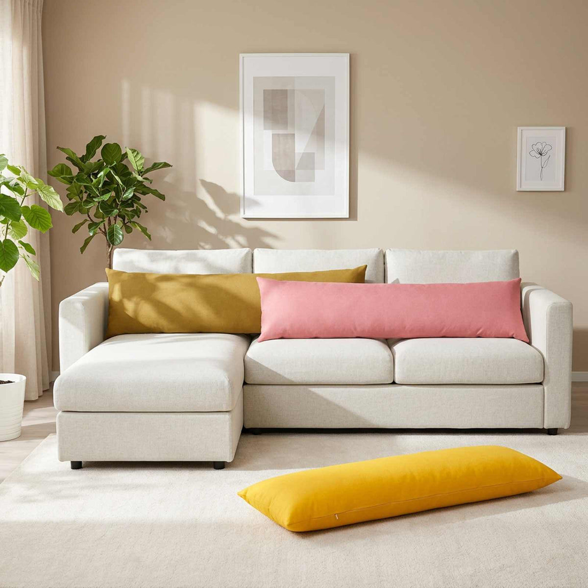 Throw Pillow HEERLEN 2 pcs Pink
