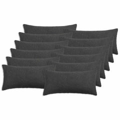 vidaXL Cushion Cover 12 pcs HEERLEN Dark Grey 40 x 80 cm Bouclé 2