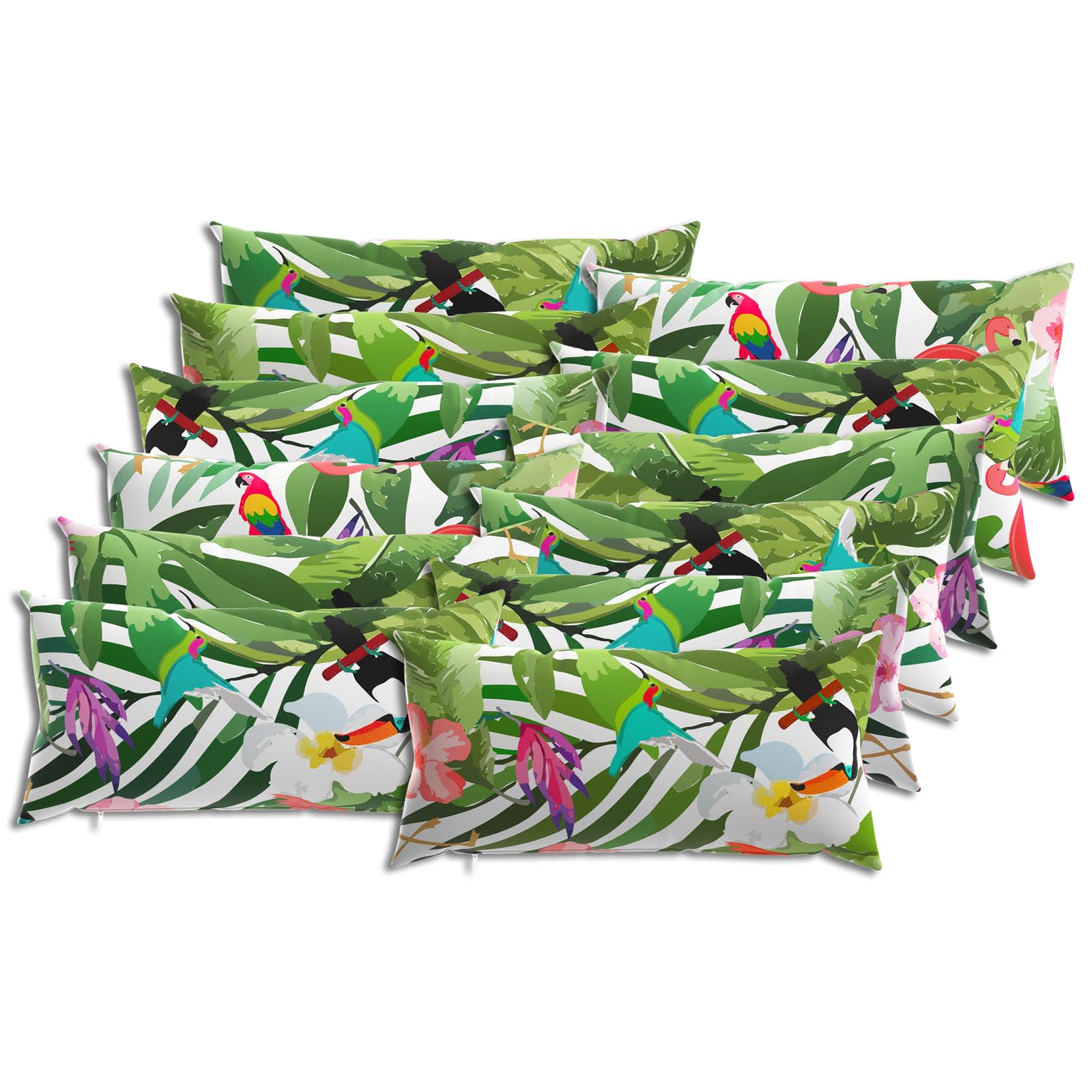 vidaXL Cushion Cover 12 pcs HEERLEN Multicolour 40 x 80 cm Polyester 2