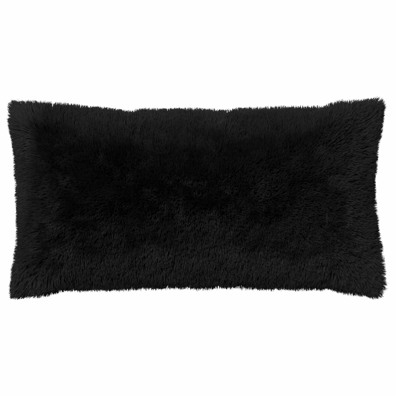 vidaXL Cushion Cover 6 pcs HEERLEN Black 40 x 80 cm PV Fleece 3
