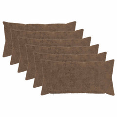 vidaXL Cushion Cover 6 pcs HEERLEN Light Brown 40 x 80 cm 2