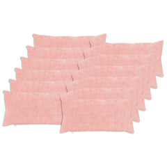 vidaXL Cushion Cover 12 pcs HEERLEN Pink 40 x 80 cm Faux Rabbit Fur 2