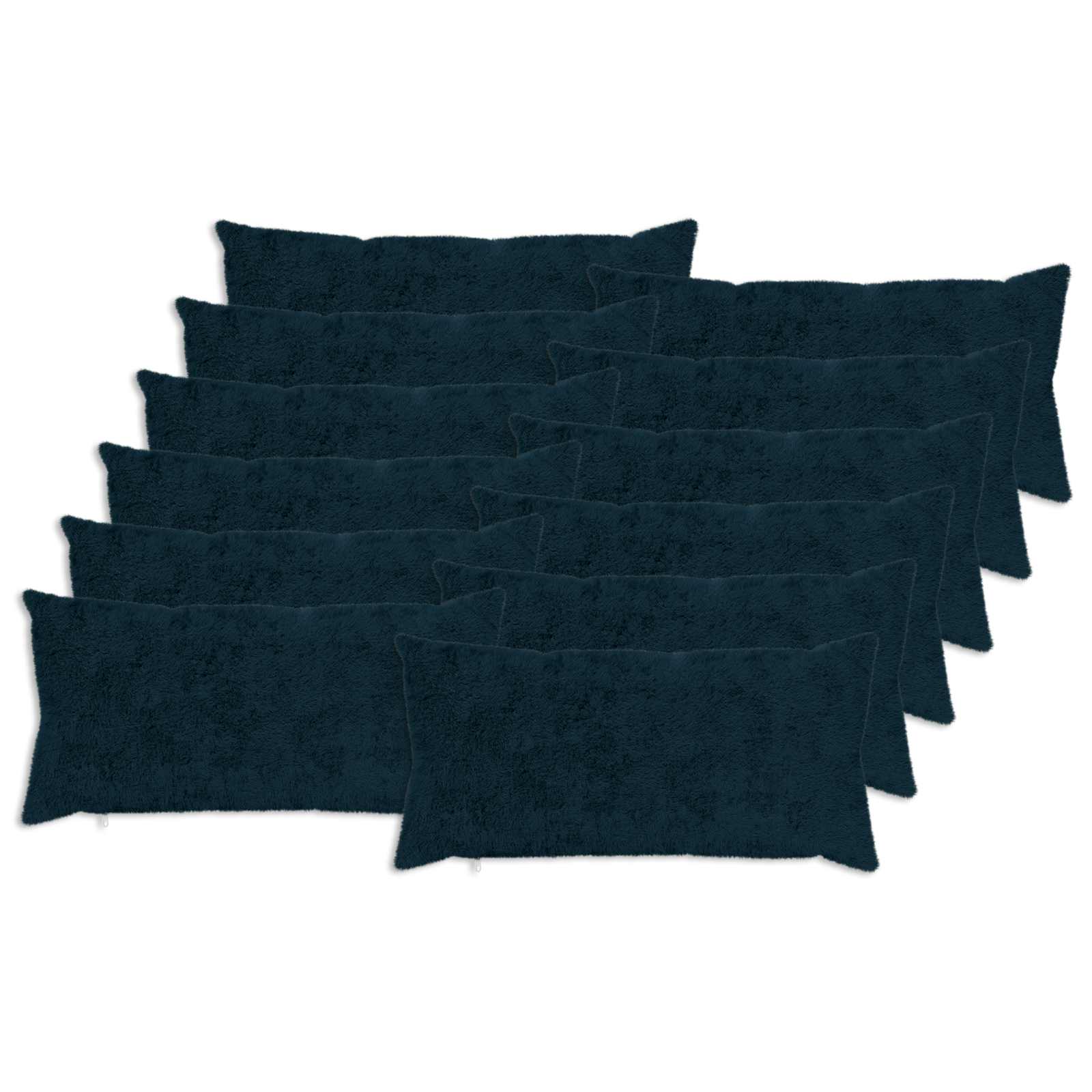 vidaXL Cushion Cover 12 pcs HEERLEN Navy Blue 40 x 80 cm 2