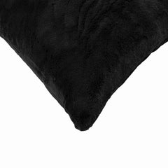 vidaXL Cushion Cover 6 pcs HEERLEN Black 40 x 80 cm Faux Rabbit Fur 5