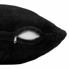 vidaXL Cushion Cover 6 pcs HEERLEN Black 40 x 80 cm Faux Rabbit Fur 6
