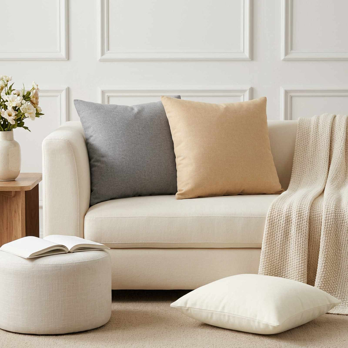 Cushion Cover HEERLEN 12 pcs in Cloud Grey