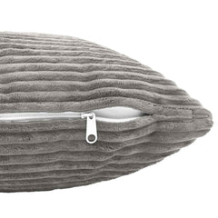 Cushion Cover HEERLEN Corduroy 12 pcs 45 x 45 cm Light Grey