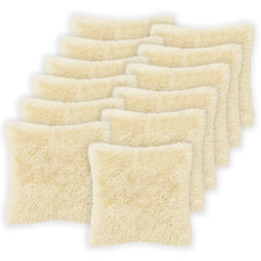 vidaXL Cushion Cover 12 pcs HEERLEN Cream 45 x 45 cm PV Fleece 2