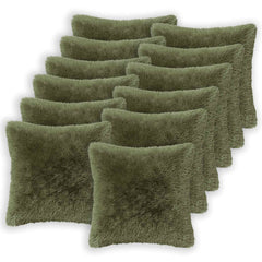 vidaXL Cushion Cover 12 pcs HEERLEN Green 45 x 45 cm PV Fleece 2