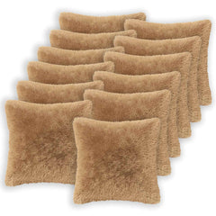 vidaXL Cushion Cover 12 pcs HEERLEN Taupe 45 x 45 cm PV Fleece 2