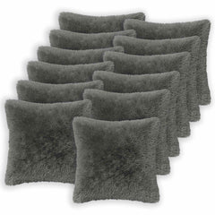 vidaXL Cushion Cover 12 pcs HEERLEN Light Grey 45 x 45 cm PV Fleece 2