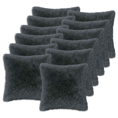vidaXL Cushion Cover 12 pcs HEERLEN Anthracite 45 x 45 cm PV Fleece 2