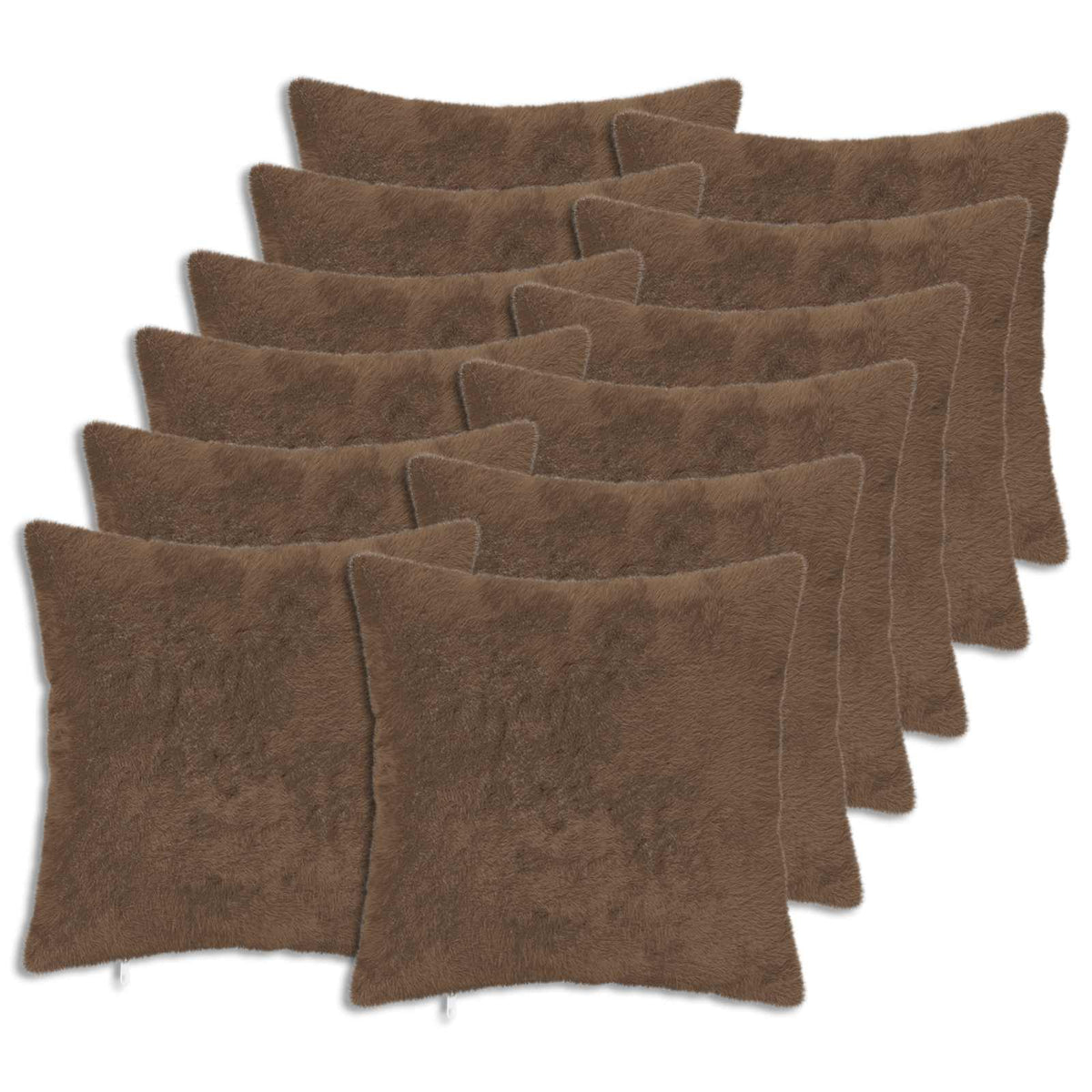 vidaXL Cushion Cover 12 pcs HEERLEN Light Brown 45 x 45 cm 2