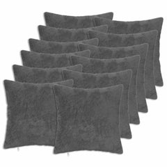 vidaXL Cushion Cover 12 pcs HEERLEN Dark Grey 45 x 45 cm 2