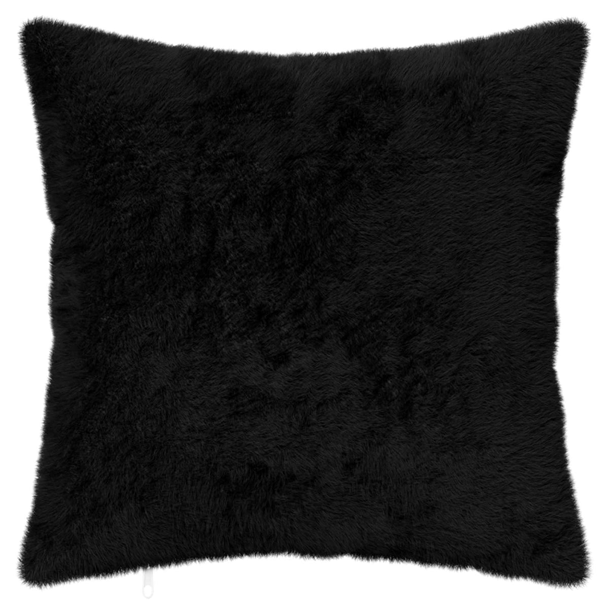 vidaXL Cushion Cover 12 pcs HEERLEN Black 45 x 45 cm Faux Rabbit Fur 3