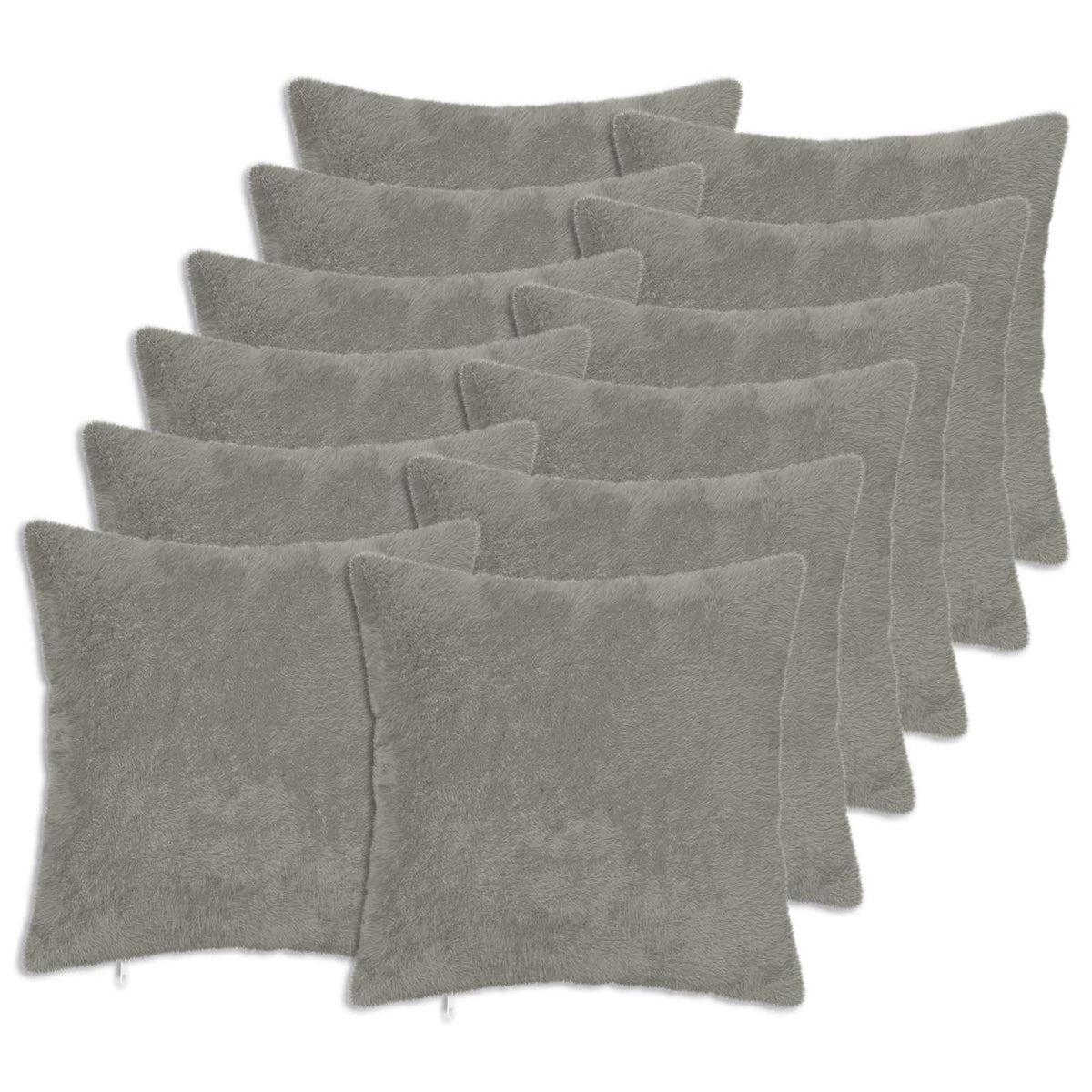 vidaXL Cushion Cover 12 pcs HEERLEN Light Grey 45 x 45 cm 2