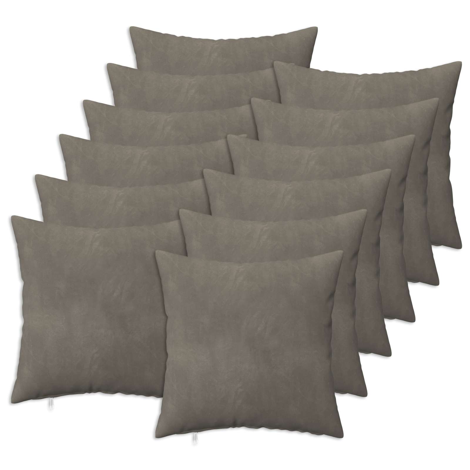 vidaXL Cushion Cover 12 pcs HEERLEN Light Grey 50 x 50 cm Velvet 2