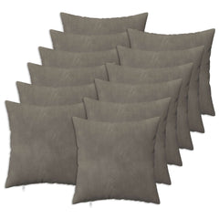 vidaXL Cushion Cover 12 pcs HEERLEN Light Grey 50 x 50 cm Velvet 2
