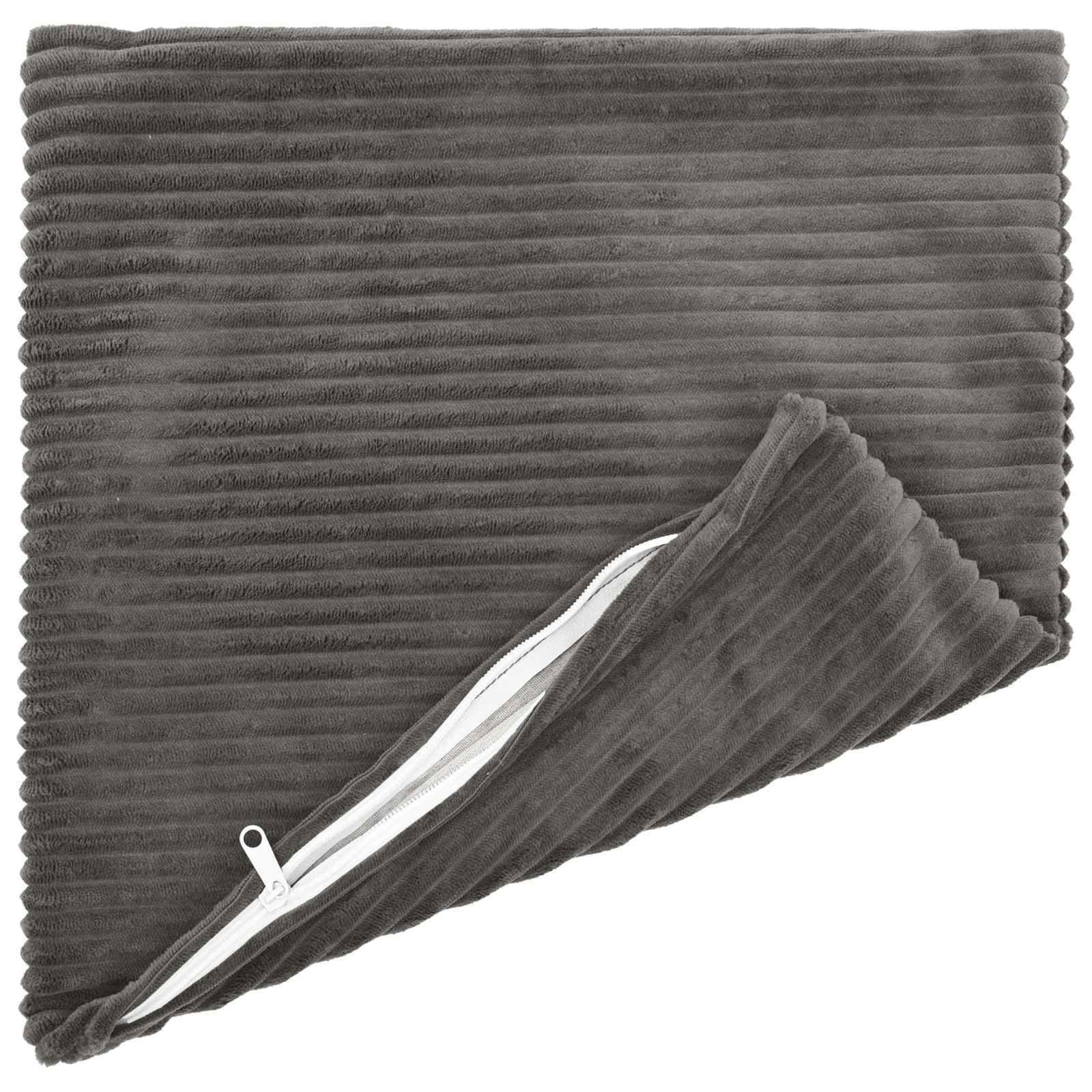 vidaXL Cushion Cover 6 pcs HEERLEN Dark Grey 50 x 50 cm Corduroy 3