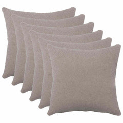 vidaXL Cushion Cover 6 pcs HEERLEN Light Grey 50 x 50 cm Bouclé 2
