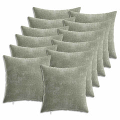 HEERLEN Green Chenille Fabric