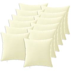 vidaXL Cushion Cover 12 pcs HEERLEN Cream 50 x 50 cm Polyester 2