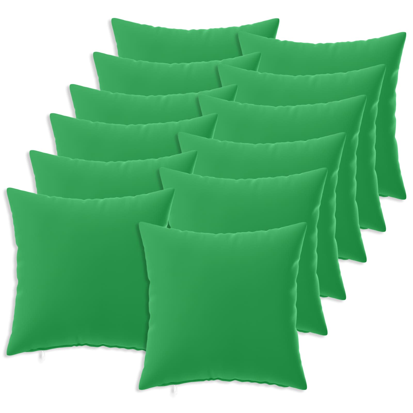 vidaXL Cushion Cover 12 pcs HEERLEN Green 50 x 50 cm Polyester 2