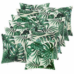 vidaXL Cushion Cover 12 pcs HEERLEN Leaf Pattern 50 x 50 cm Polyester 2